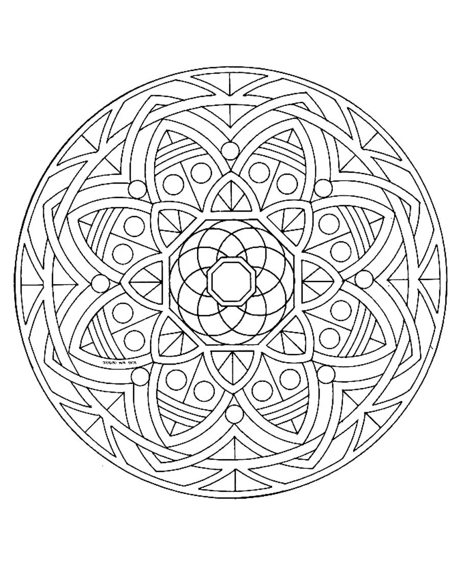 Mandala a colorier zen relax gratuit - 18 (Mandalas Zen & Anti-stress)